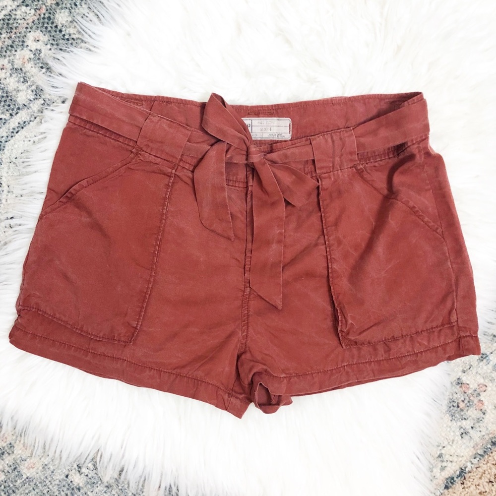 Free People Drippy Cargo Shorts in Mars Red  6